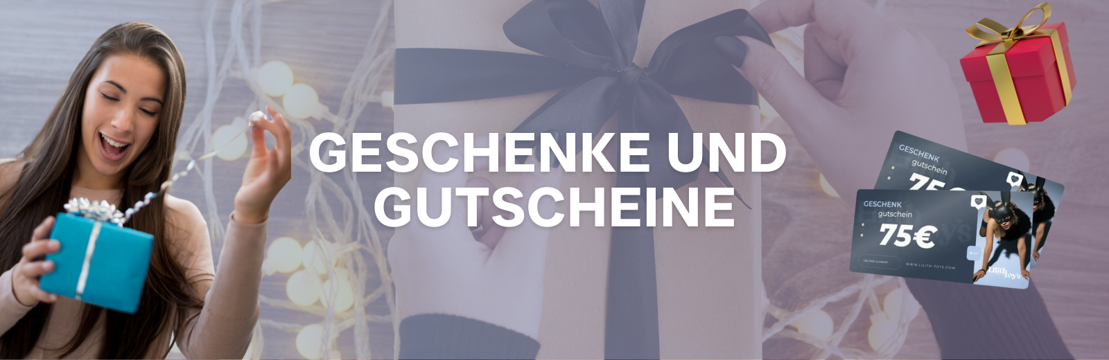 Geschenke und Gutscheine - Kategorie Header