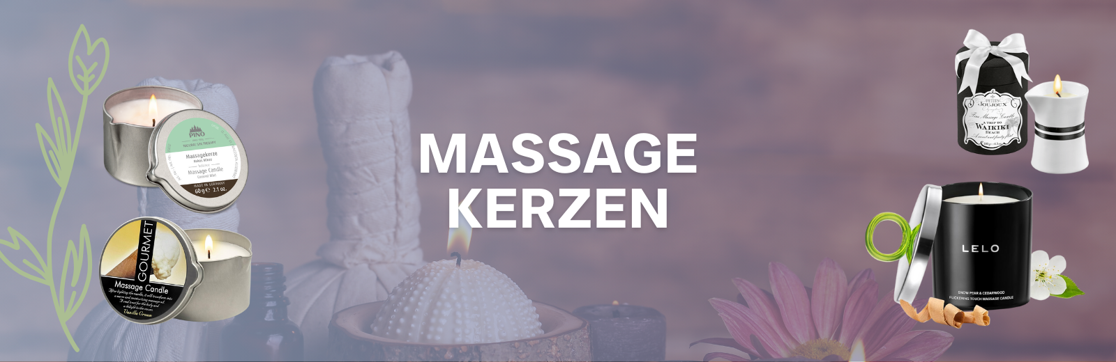 Massagekerzen - Kategorie Header